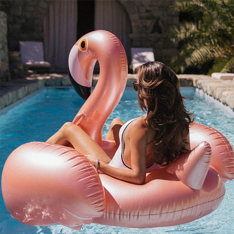 Inflatable Rose Gold Flamingo