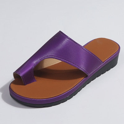 Leather Comfy Platform Sandal