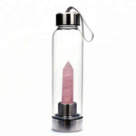 Load image into Gallery viewer, Natural Gemstone Glass Water Bottle
