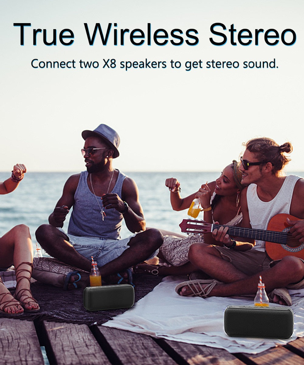 X8 60W Portable Waterproof Bluetooth Outdoor Speaker