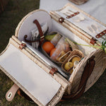 Load image into Gallery viewer, Large Rattan Crossbody Picnic Basket

