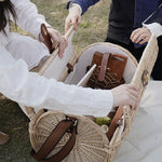 Load image into Gallery viewer, Large Rattan Crossbody Picnic Basket
