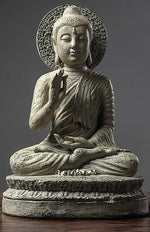 Load image into Gallery viewer, Antique Resin Meditation Buddha Statue
